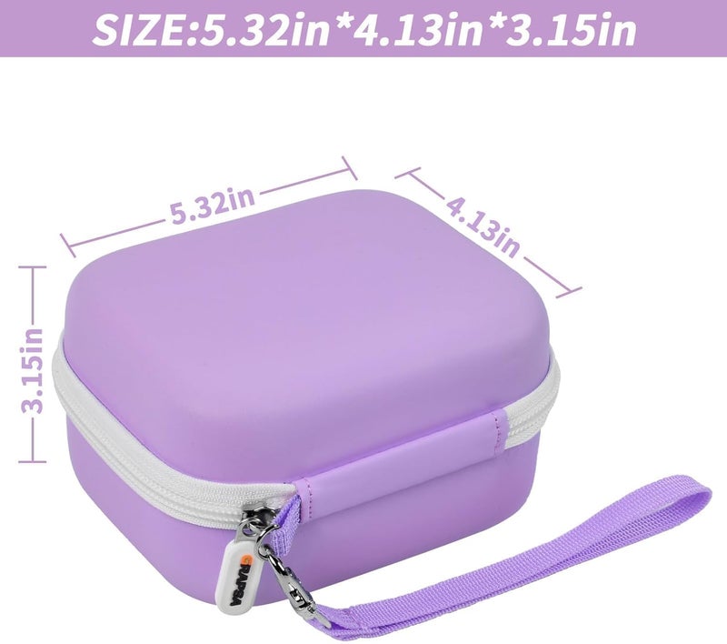 Grapsa Sticker Printer Case for Memoking T02/ for ETIKEZ PM290C/ for Nelko PM230/ for Phomemo M02/ T02/ Q30S Mini Pocket Printer Machine. Holder for Label Maker, Thermal Paper, USB Cable (Box Only) -Purple - Image 5